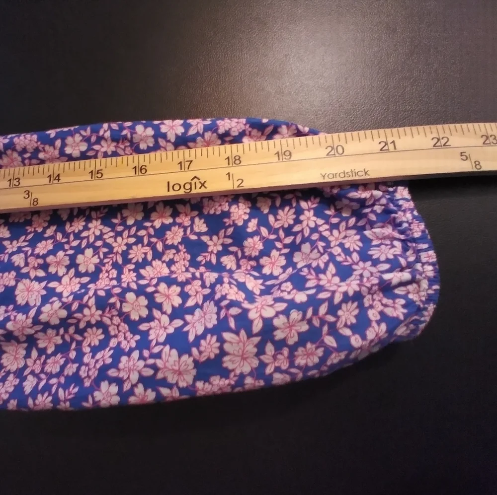 J Crew Floral Purple and Pink Blouse Ruffled Sleeve Cottagecore Fairy Boho